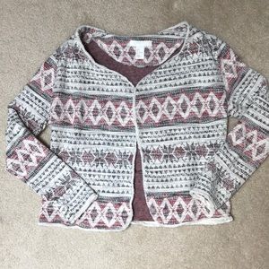 Patterned open cardigan